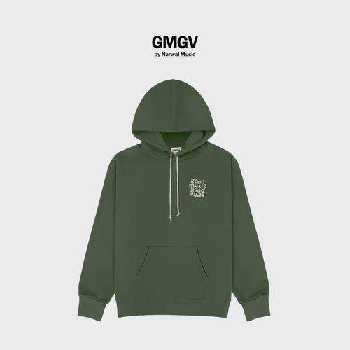 GMGV经典Logo加绒保暖连帽卫衣