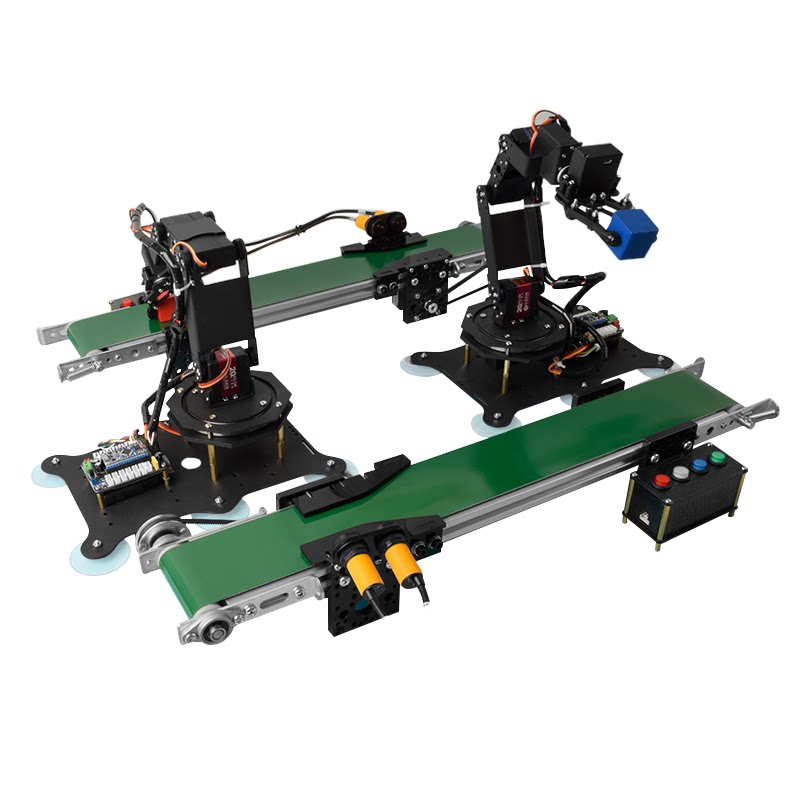 众灵开源六自由度机械臂流水线机h器人传输传送带工业场景模拟主