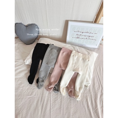 【三小朵】2185女宝宝婴儿加绒加厚打底裤净版连裤袜百搭好穿大pp