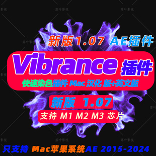 原生M芯片 Mac版AE着色插件快速染色VideoCopilot Color Vibrance