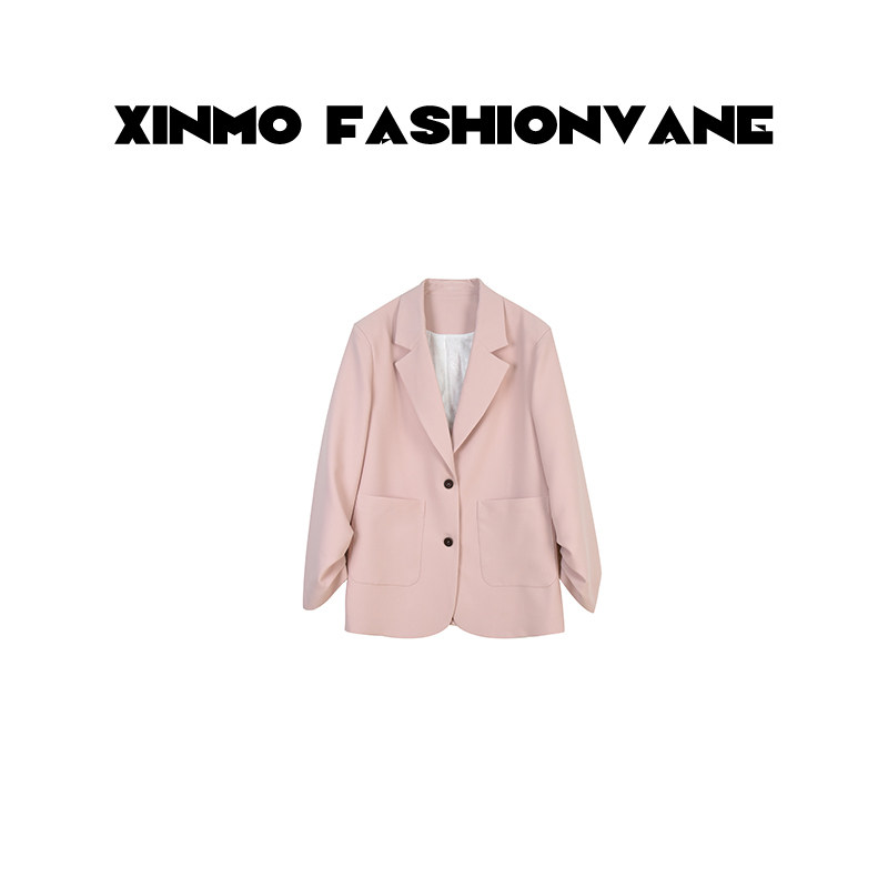 【XINMO买手店】韩系气质时尚百搭长袖粉色西装外套C01060505,女装/女士精品,西装,淘宝优惠券,粉丝福利购,淘宝优惠卷