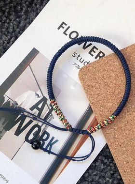 金刚结民族风编织绳牛年情侣手环