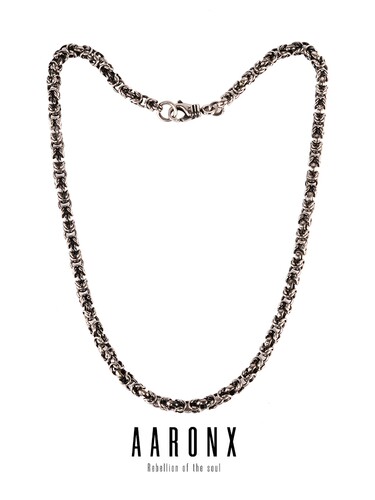 AARONX925银美式复古项链
