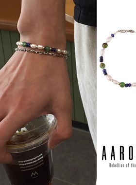 叠戴手链AARONX天然石头