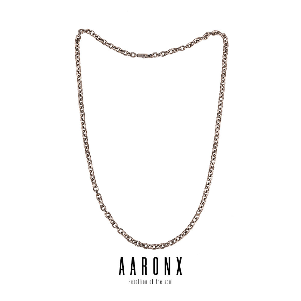 AARONX925银做旧项链