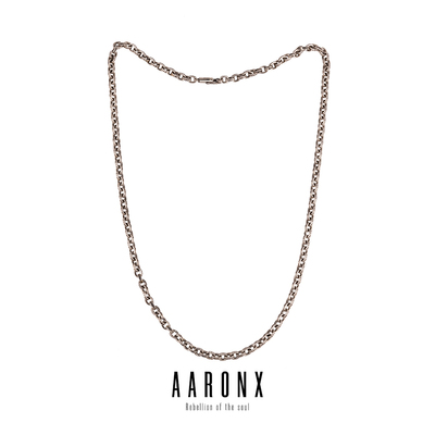AARONX925银做旧项链