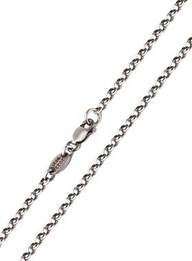 AARONX 925纯银手工做旧银项链银链子