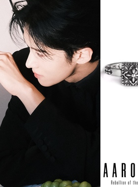 原创中世纪手工做旧银戒指新品