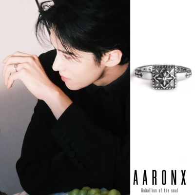 原创中世纪手工做旧银戒指新品