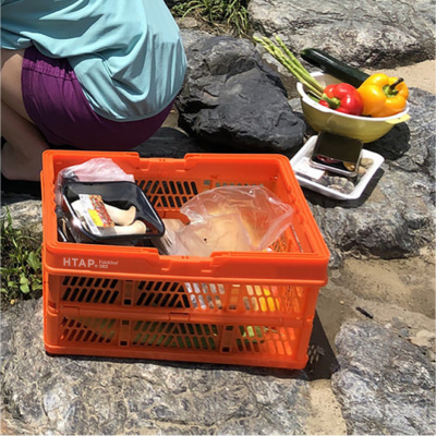户外折叠篮HTAP手提水果收纳