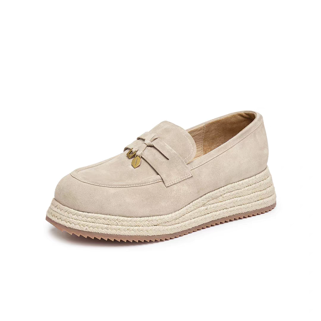 商场同款2025春新款马赛天一脚蹬渔夫鞋增高乐福鞋女单鞋H2263CA5