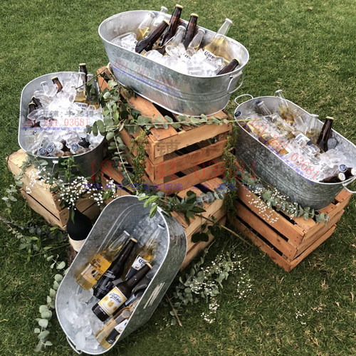 做旧欧式家用酒吧户外大容量冰桶