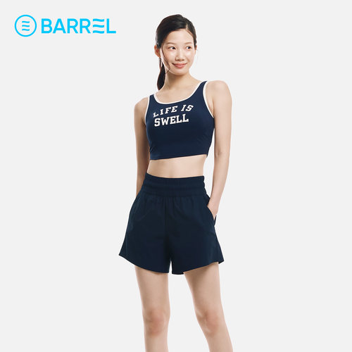 BARREL女士字母撞色分体泳衣