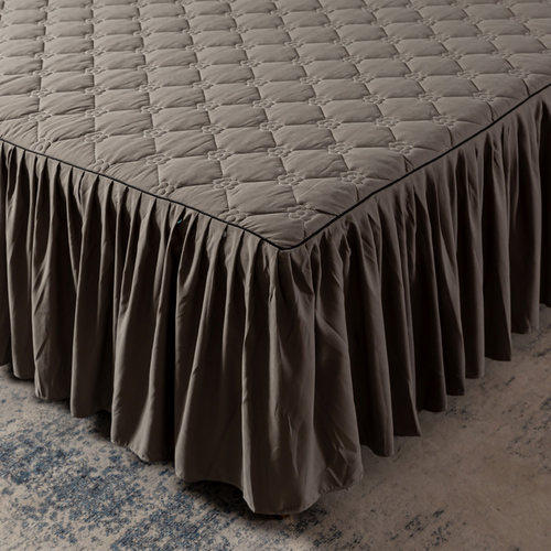 韩版纯色加厚单件磨毛四季床罩