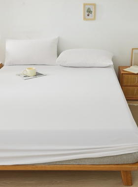 白色床笠单件水洗磨毛床罩席梦思全包保护套席梦思床床垫防滑被单