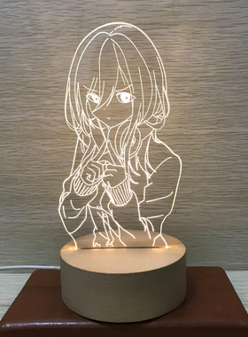 二次元动漫五等分的花嫁周边新娘中野三玖小夜灯台灯送男女礼物
