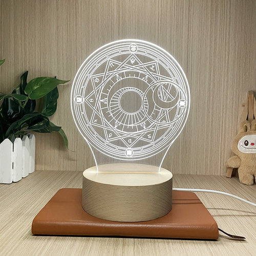 魔卡少女樱雪兔魔法召唤阵触摸七彩小夜灯卧室床ins公主房间