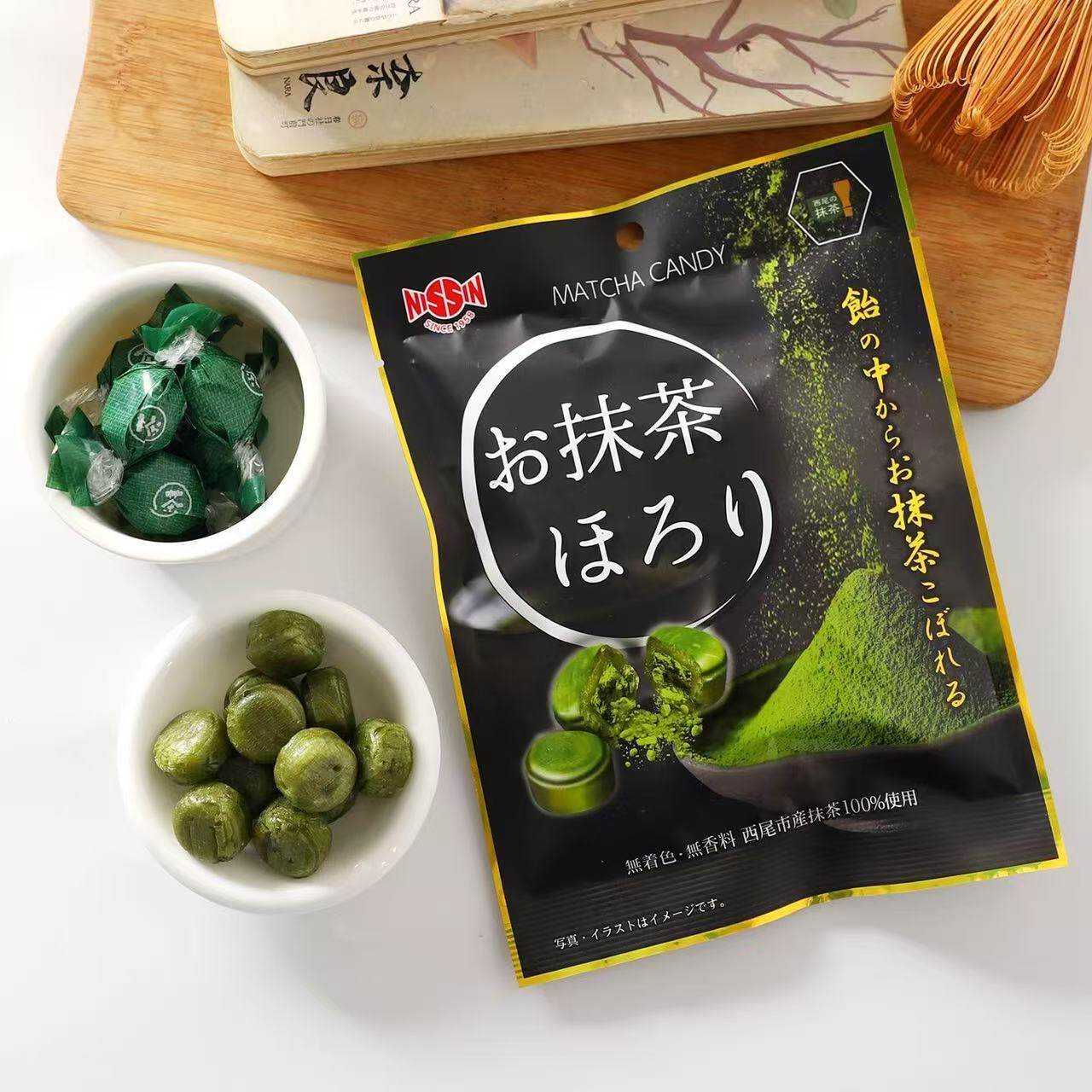 日本进口日进薄荷抹茶味夹心糖果婚庆喜糖硬糖办公室解馋休闲零食