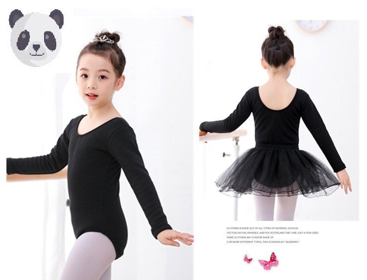 儿童舞蹈练功服冬季加绒加厚形体中国民族舞考级服装女跳舞连体裙
