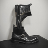 夯货 重工水洗马皮 布雷克手缝固特异 TBOF 真皮大底 工程师靴