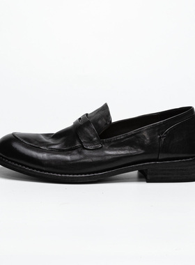 TBOF【通勤王】水洗马皮 老钱雅痞尖头乐福鞋男女皮鞋 皮底可踩跟