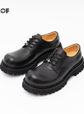 TBOF【星芒德比鞋T03】轻质大头米奇厚底通勤休闲皮鞋男百搭潮鞋