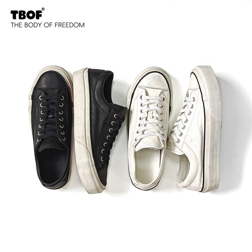 TBOF【夯货】做旧小白鞋系带板鞋