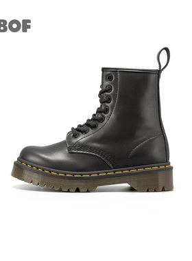 TBOF【显腿长】经典8孔1460厚底3.6cm马丁靴女真牛皮短靴男固特异