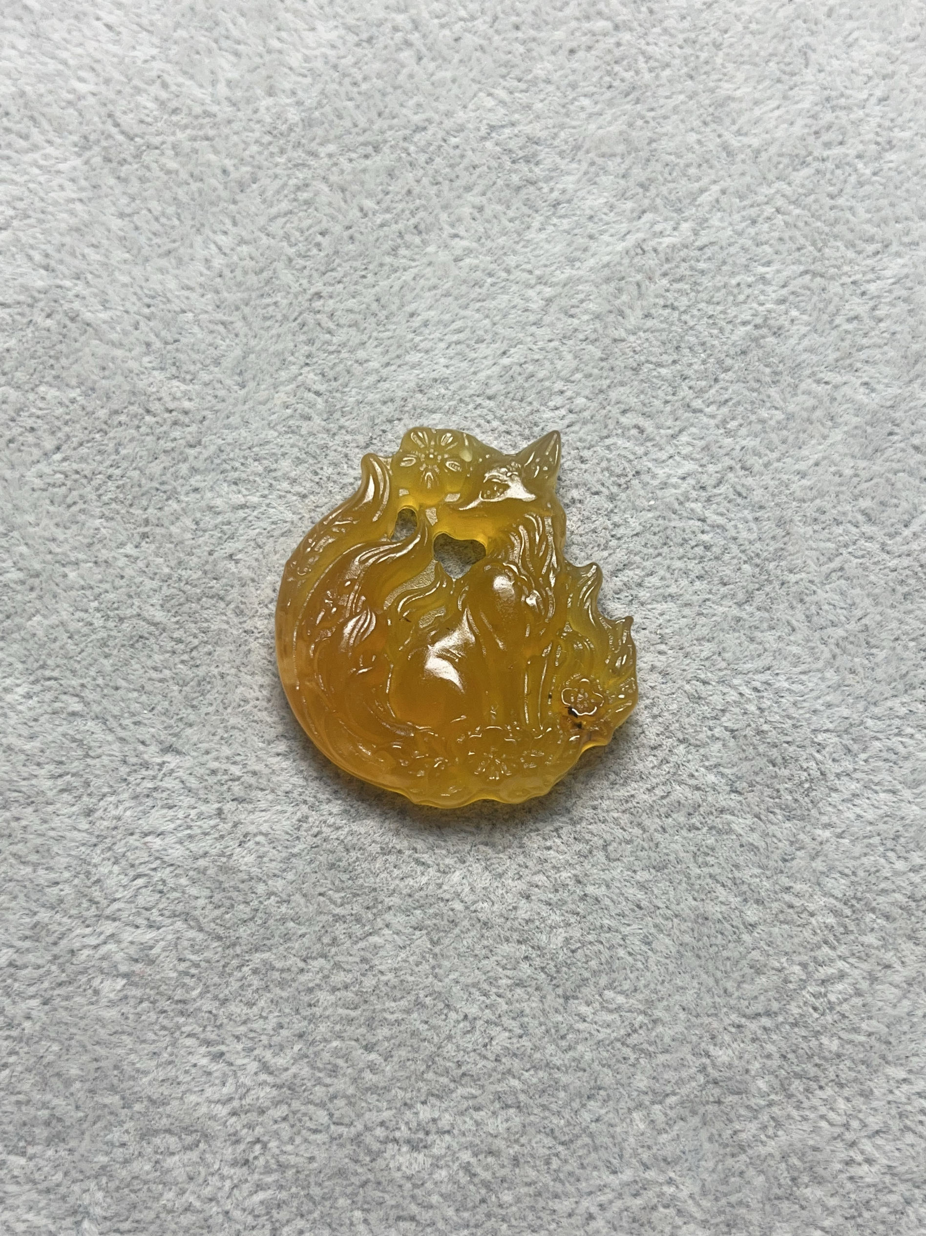 新岫玉九尾狐玉佩狐狸玉牌吊坠狐妖项链小红娘禁步腰挂汉服玉佩玉