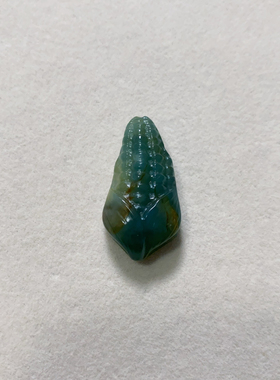 新岫玉玉米吊坠地球蓝吊坠苞谷毛衣链玉米项链花玉中式项链随机发