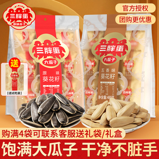 三胖蛋瓜子袋装480g原味独立小包装五香瓜子聚会唠嗑葵花子炒新货