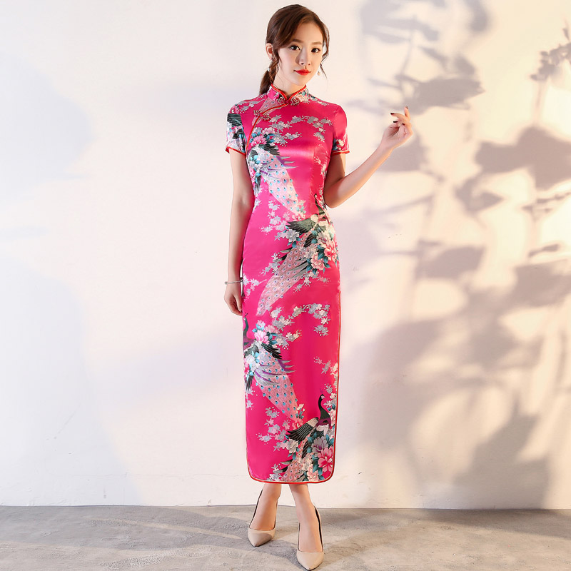 2019新款正宗旗袍连衣裙少女夏胖人200斤长款演出传统礼服老上海|msdalam kategori Butik wanita / wanita, perkahwinan/Cheongsam/pakaian, Cheongsam - dari Buy2taobao.com untuk memberikan perkhidmatan ejen Taobao profesional membeli