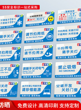 亚克力办公室请随手关门关灯提示