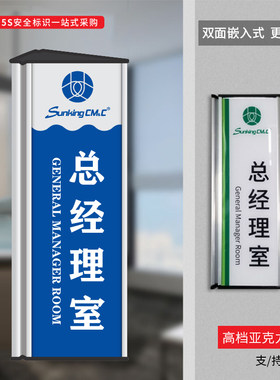 亚克力总经理室门牌嵌入式财务处