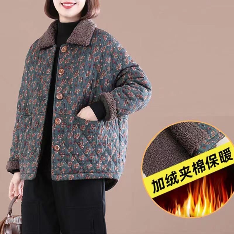 罩衣可外穿洋气年轻款外套加棉四川省省服中长款加厚防寒家居服装