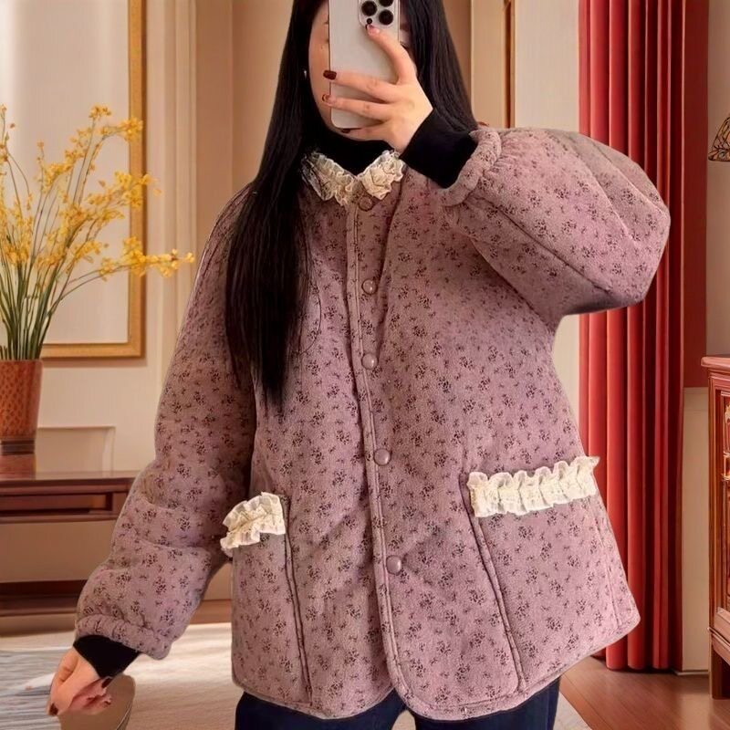 2026四川省省服加绒加厚特别好看的罩衣女士冬季工作服家居服特厚