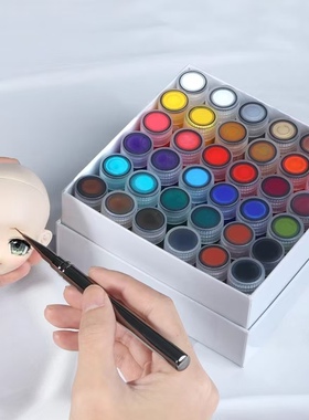 美国高登进口高流质丙烯颜料分装12色24色常用组合套装bjd上妆改妆娃妆不掉色液体丙烯颜料防水涂料5ml