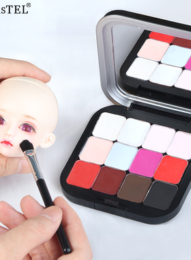 美国进口PanPastel色粉p粉分装套装常用12色潘粉超轻绘画树脂软质粉彩压盘bjd娃妆超轻粘土手办专用化妆工具