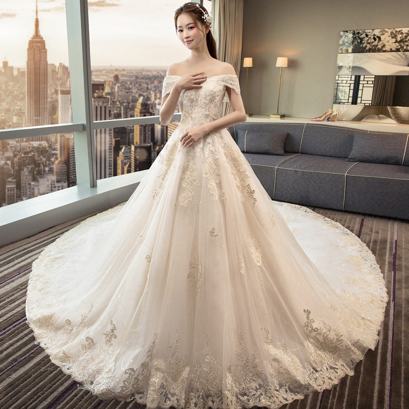 出租婚纱礼服新娘简约肩2025婚纱