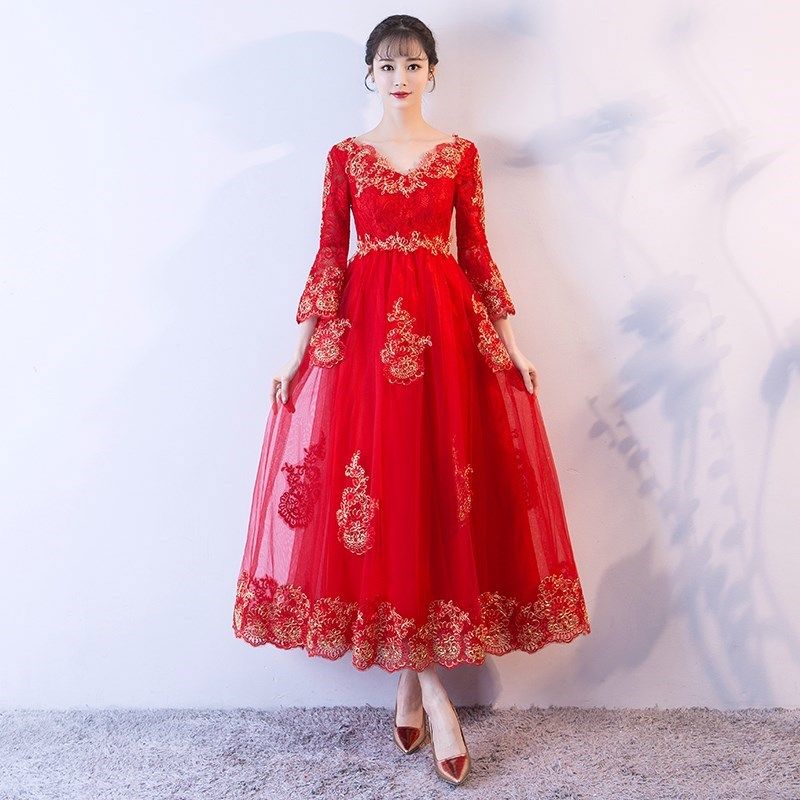 大码新娘装孕妇敬酒服礼服红色2018新款结婚婚纱女短款伴娘礼服在类目 女装/女士精品, 婚纱/旗袍/礼服, 礼服/晚装中 - 来自Buy2taobao.com提供专业的淘宝代购服务