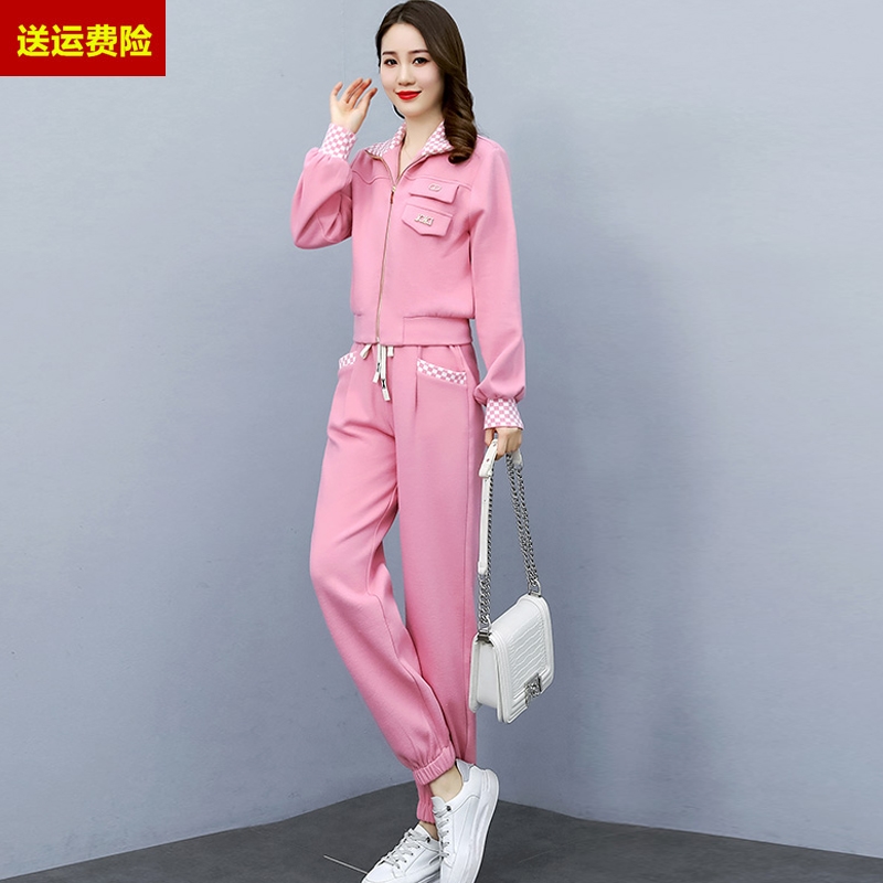 休闲运动服套装女装2023年春秋季新款洋气减龄时尚早秋卫衣两件套