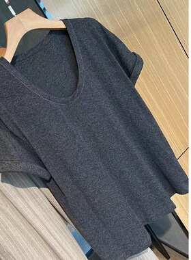深圳南油~高货品质！G级感面料~珍珠U领巨有型巨柔软短袖t恤女