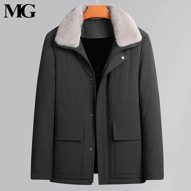 高档进口整貂水貂内胆冬季尼克服男士貂皮大衣立翻领海宁皮草外套