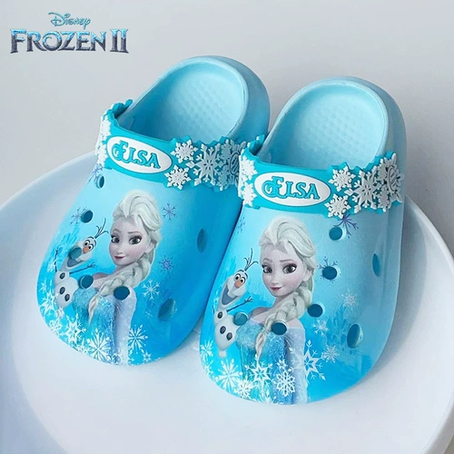 Дисней, нескользящие детские летние слайдеры, тапочки, туфли для принцессы, пляжная обувь