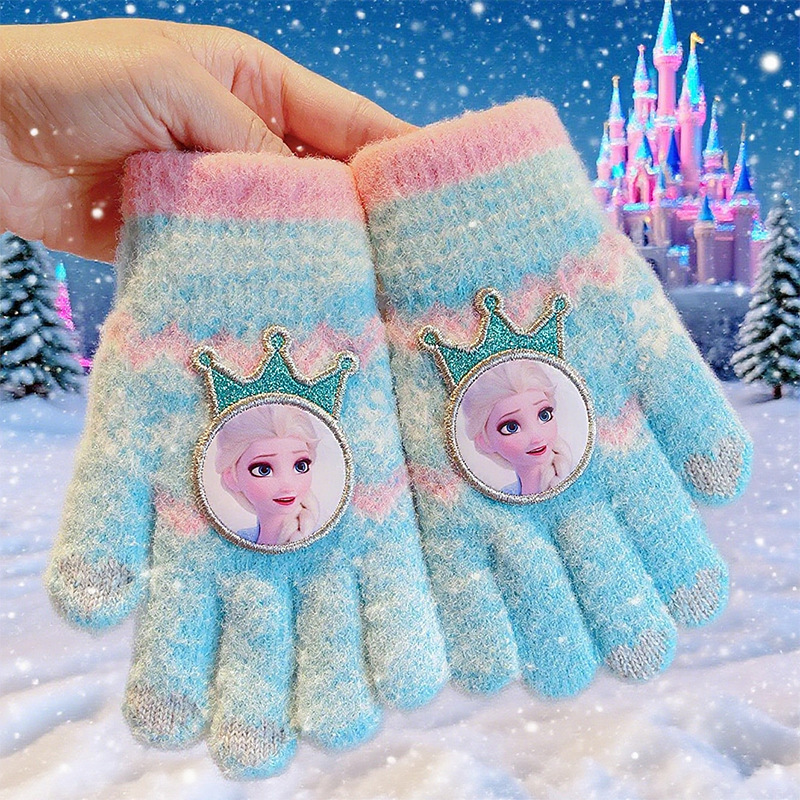 爱莎公主儿童手套冬全指款