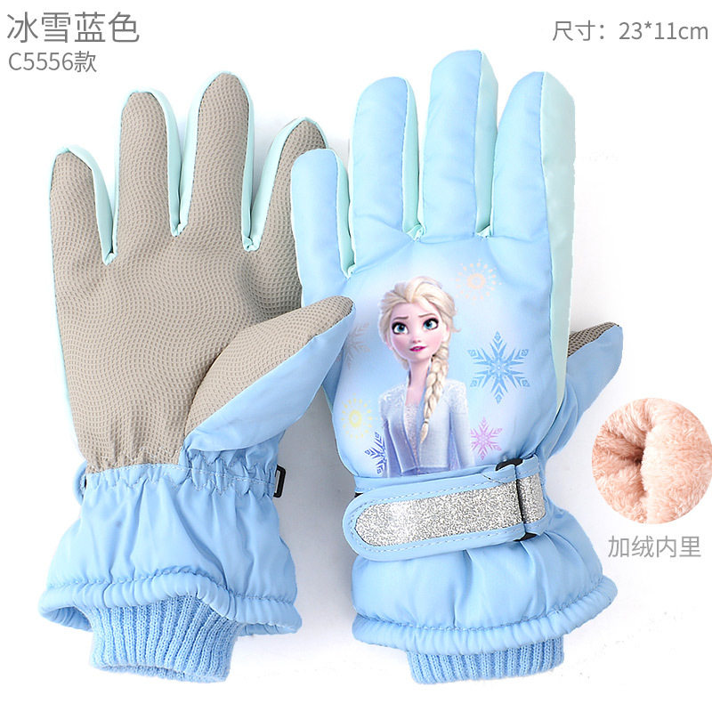 冰雪奇缘女童滑雪手套女孩