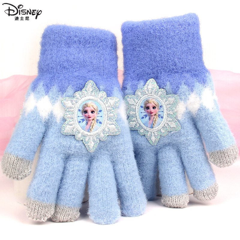 迪士尼儿童手套冬季保暖手套