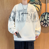 春秋季 中学生12青少年男孩15长袖 T恤13岁大童14宽松打底圆领卫衣