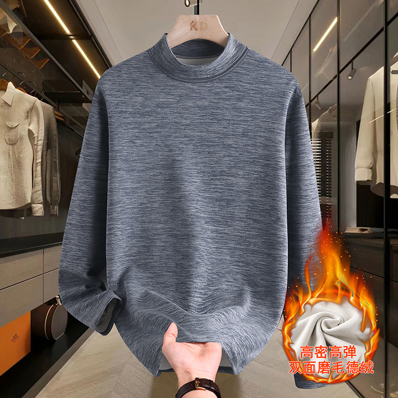 冬季男孩内衣加绒加厚德绒打底衫