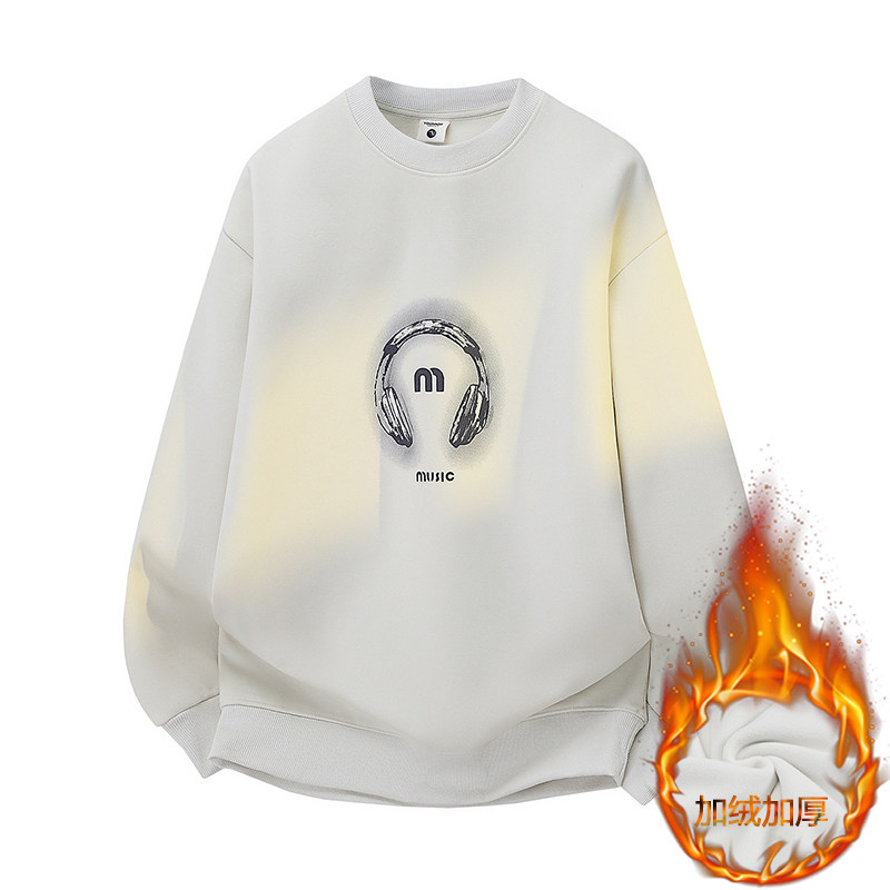 冬季13青少年潮流帅气卫衣12岁男孩中学生14大童15加绒加厚打底衫